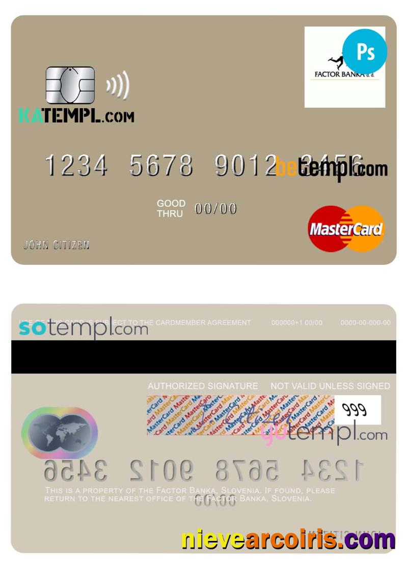 Slovenia Factor Banka mastercard